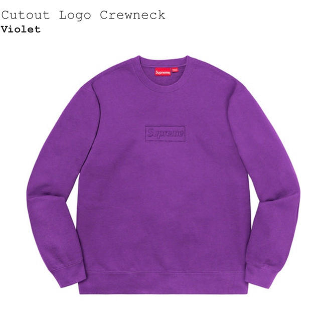 supreme cutout logo crew neck