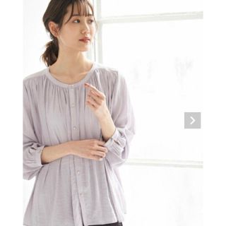 ロペピクニック(Rope' Picnic)のROPE PICNIC ★2wayサテンギャザーブラウス 新品タグ付き(シャツ/ブラウス(長袖/七分))