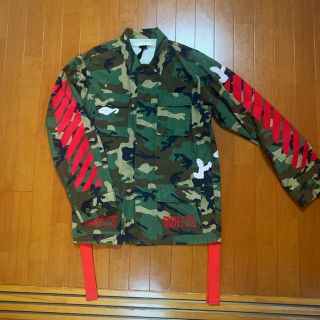 ストア販売 OFFWHITE カモフラ×ワッペンジャケット ミリタリー