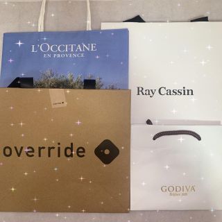 ロクシタン(L'OCCITANE)のロクシタン override  レイカズン ゴディバ　紙袋4点セット(ショップ袋)