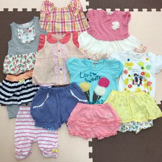 ブランシェス(Branshes)の80サイズ　女の子 子供服セット①(Ｔシャツ)