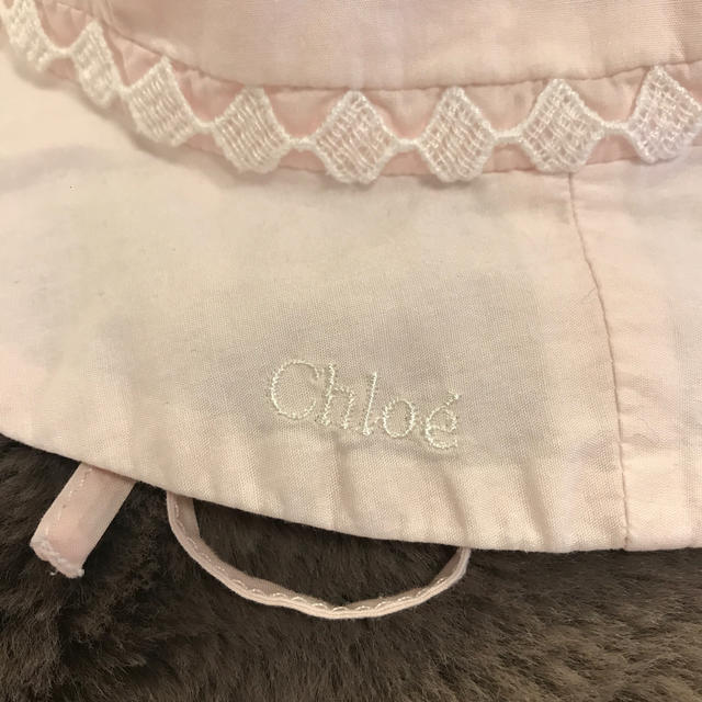 Chloe(クロエ)の美品✨Chloe♡ベビー帽子✨ピンク キッズ/ベビー/マタニティのこども用ファッション小物(帽子)の商品写真