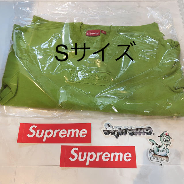 supreme シュプリーム　トレーナー　ライム　Sスウェット