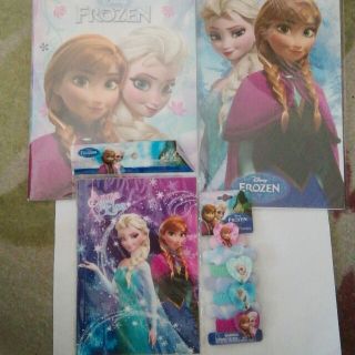 ディズニー(Disney)のFROZEN アナと雪の女王セット　B５ノート２冊、B６ノート、髪飾り(ノート/メモ帳/ふせん)