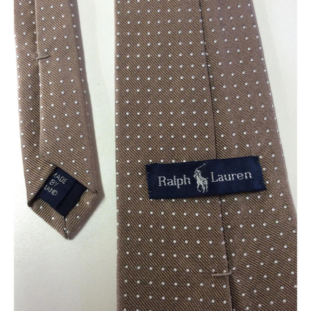 Ralph Lauren(ラルフローレン)のネクタイ ラルフローレン ライトブラウン 小紋柄 メンズのファッション小物(ネクタイ)の商品写真