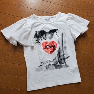 ジェニィ(JENNI)のジェニィラブ☆スパンコールフリルTシャツ(Tシャツ/カットソー)