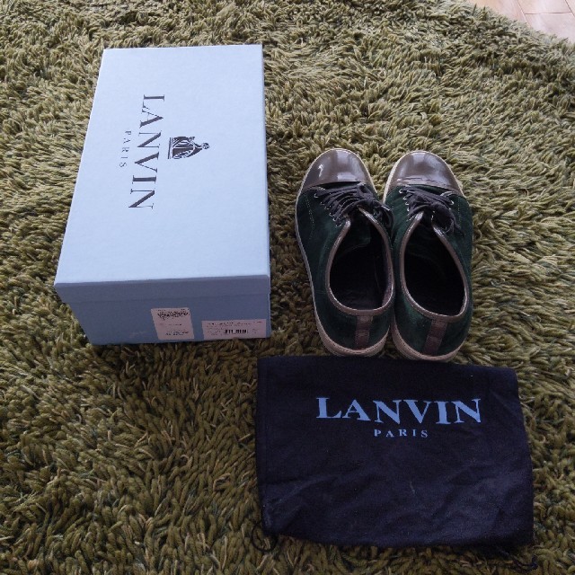 LANVIN　スエード　パテントスニーカー　サイズ9 2