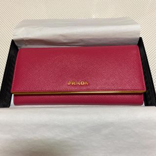 プラダ(PRADA)のPRADA サフィアーノ 長財布 ピンク(財布)