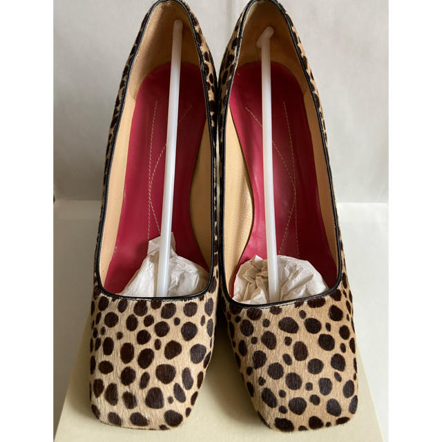 kate spade new york(ケイトスペードニューヨーク)のケイトスペード❤︎スクエアトゥ　ハラコ豹柄パンプス　23.5 レディースの靴/シューズ(ハイヒール/パンプス)の商品写真