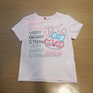 ニットプランナー(KP)の【着用1～2回】110 KP 半袖Tシャツ mimiちゃん ライトピンク(Tシャツ/カットソー)