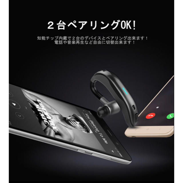 新品未使用　ワイヤレス　Bluetoothイヤホン スマホ/家電/カメラのオーディオ機器(ヘッドフォン/イヤフォン)の商品写真