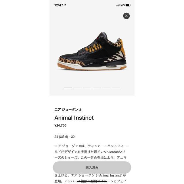 AIR JORDAN3 27.5靴/シューズ