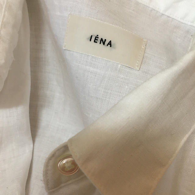 IENA  フレンチリネンオーバーシャツ　ホワイト　36シャツ/ブラウス(長袖/七分)