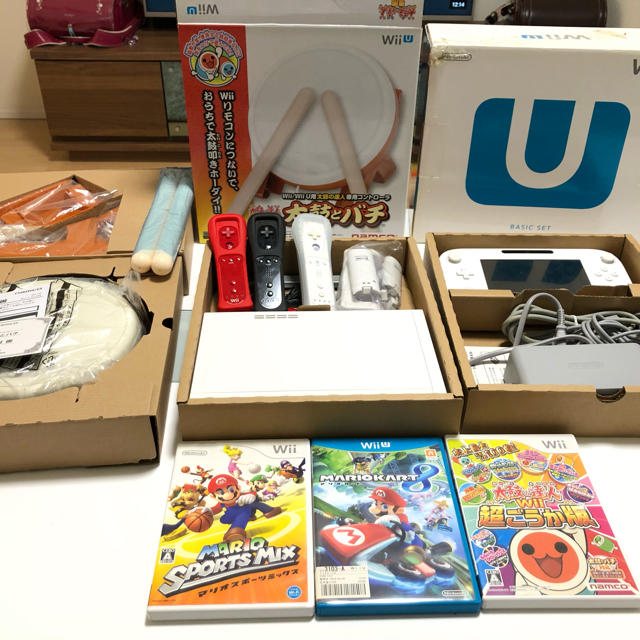 Wiiu 32GBセット＋太鼓の達人＋ザッパー＋リモコンプラス＋人気ソフト20本