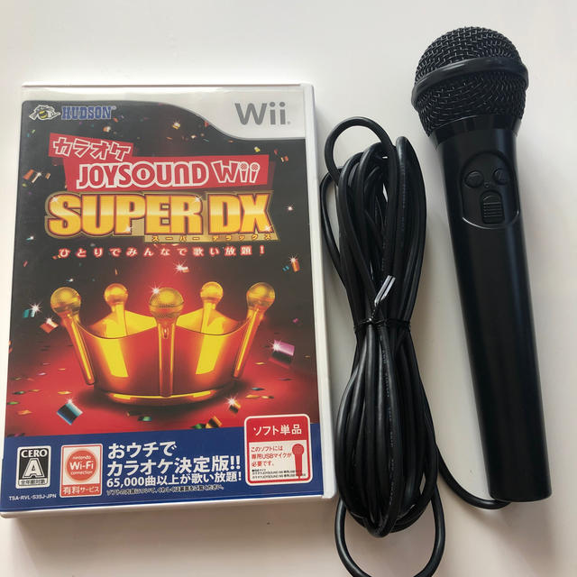 Wii(ウィー)のマイク カラオケ JOYSOUND Wii SUPER DX  switchにも エンタメ/ホビーのゲームソフト/ゲーム機本体(その他)の商品写真