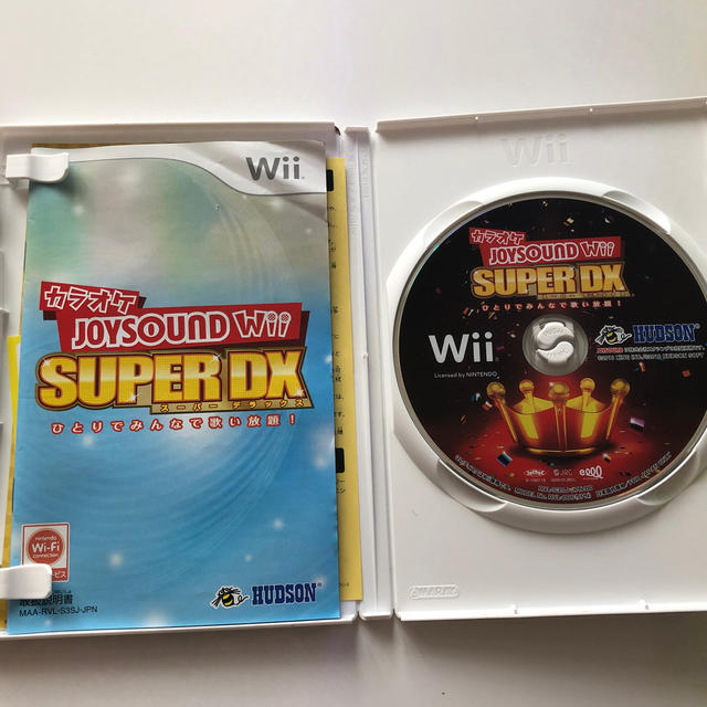 Wii(ウィー)のマイク カラオケ JOYSOUND Wii SUPER DX  switchにも エンタメ/ホビーのゲームソフト/ゲーム機本体(その他)の商品写真