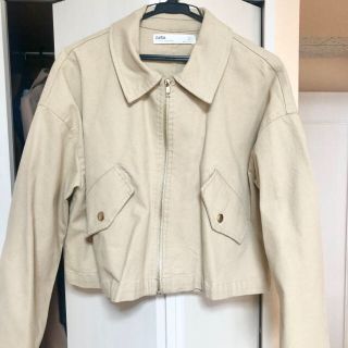 ザラ(ZARA)のZARA デニムジャケット　ベージュ(Gジャン/デニムジャケット)