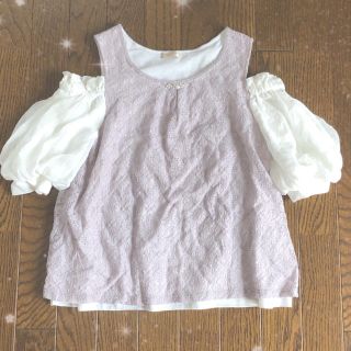 アクシーズファム(axes femme)の♡axes femme 肩出しレーストップス♡(カットソー(半袖/袖なし))