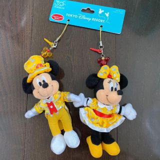 ディズニー(Disney)のミッキーとミニーストラップ【最終値下げ】(キャラクターグッズ)