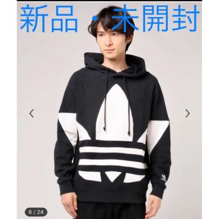 アディダス(adidas)の【新品】アディダスオリジナルス　ビッグロゴトレフォイルパーカー(パーカー)