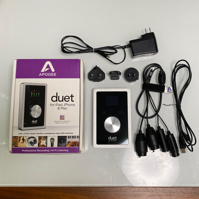 Apogee duet for iPad, iPhone&macインターフェース