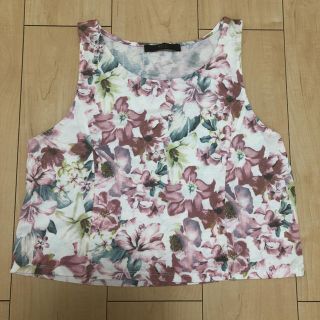 アズールバイマウジー(AZUL by moussy)のAZUL 花柄 トップス タンクトップ(タンクトップ)