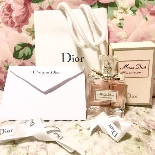 クリスチャンディオール(Christian Dior)の売切れ御礼!!【箱＆紙袋＆リボン付き】ミスディオール オードゥ トワレ 50ml(香水(女性用))