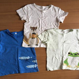 ムジルシリョウヒン(MUJI (無印良品))の無印良品　アニマルTシャツ　3枚セット(Tシャツ/カットソー)