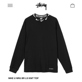 ステューシー(STUSSY)のNIKE × stussy  long sleeve top ブラック Lサイズ(Tシャツ/カットソー(七分/長袖))