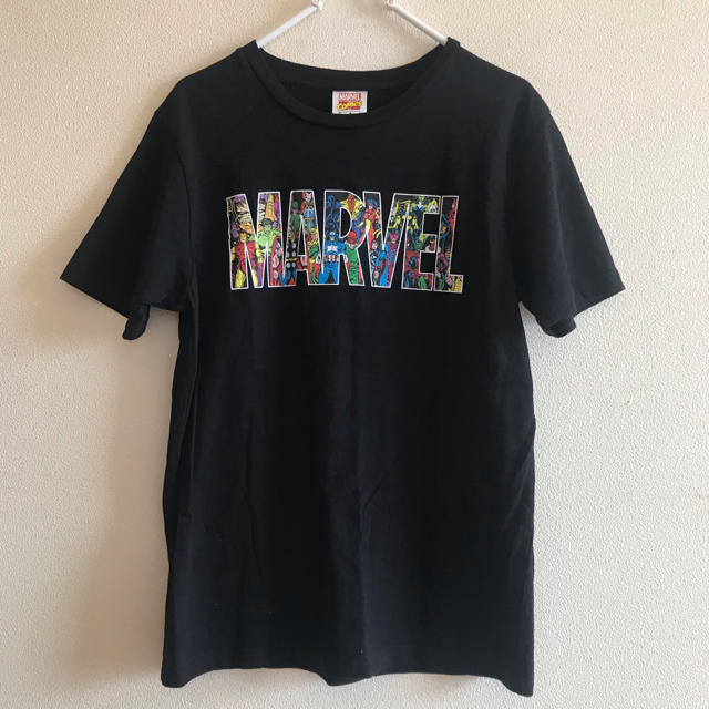 MARVEL(マーベル)のMARVEL Tシャツ 黒 アメコミ 可愛い  レディースのトップス(Tシャツ(半袖/袖なし))の商品写真