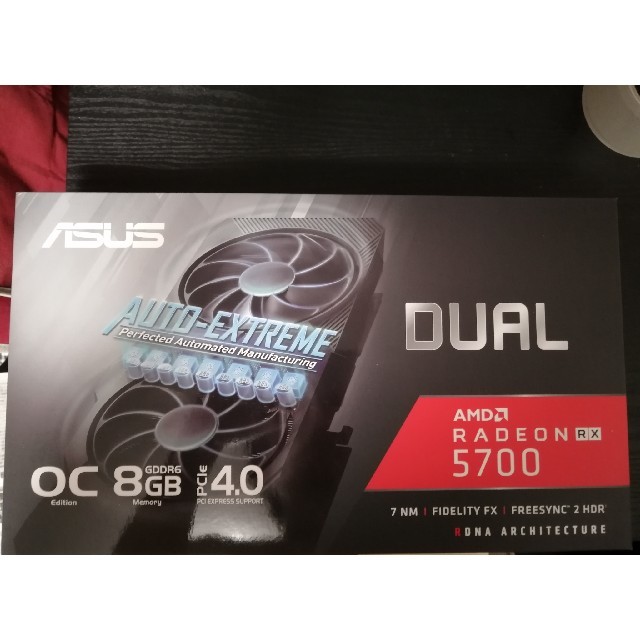 新品未開封 ASUS DUAL-RX5700-O8G-EVO 8GB2304メモリクロック