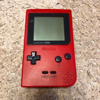 ゲームボーイ(ゲームボーイ)のゲームボーイポケット 本体 レッド 赤 動作確認済 GAME BOY 任天堂(携帯用ゲーム機本体)