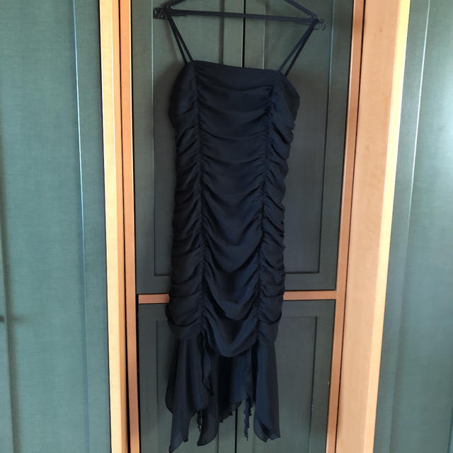 【国内発送】 ドレス　黒　ブラック ミディアムドレス