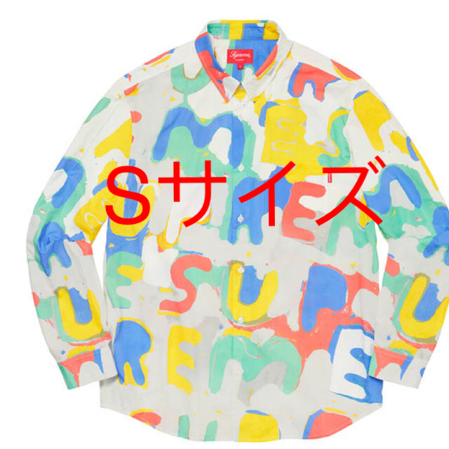 【格安saleスタート】 Supreme - supreme painted logo shirt Sサイズ　ナチュラル シャツ