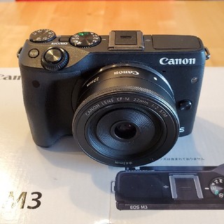 キャノン イオス Canon EOS M3 本体 + 単焦点レンズ 24時間発送