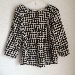 ダブルクローゼット(w closet)のw closet 千鳥格子トップス(カットソー(長袖/七分))