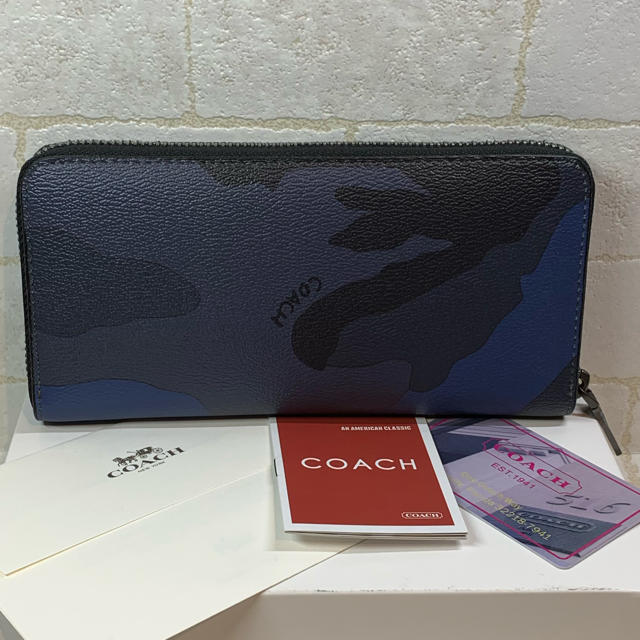 COACH(コーチ)の新品 COACH コーチ 長財布 迷彩柄 ラウンドファスナー メンズのファッション小物(長財布)の商品写真