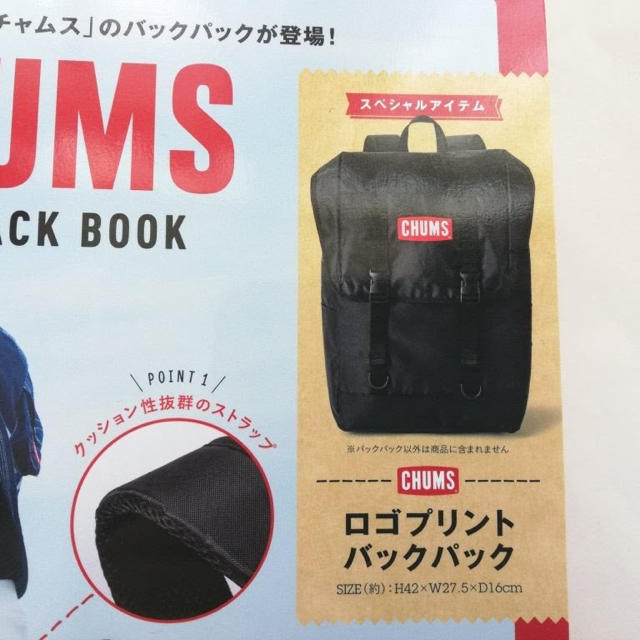CHUMS(チャムス)の値下げ中！チャムス　バックパック メンズのバッグ(バッグパック/リュック)の商品写真
