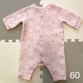 ユニクロ(UNIQLO)のユニクロ ロンパース カバーオール 60 女の子(カバーオール)