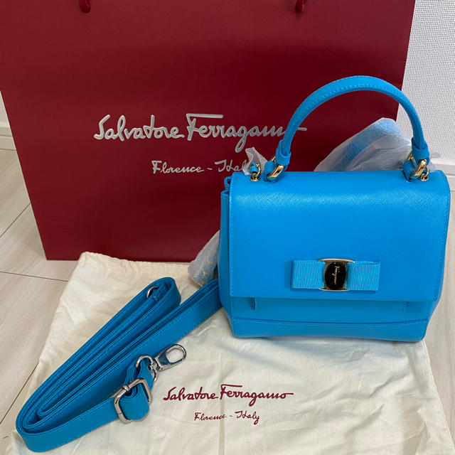 Salvatore Ferragamo - フェラガモ ショルダーバッグ ブルーの通販 by