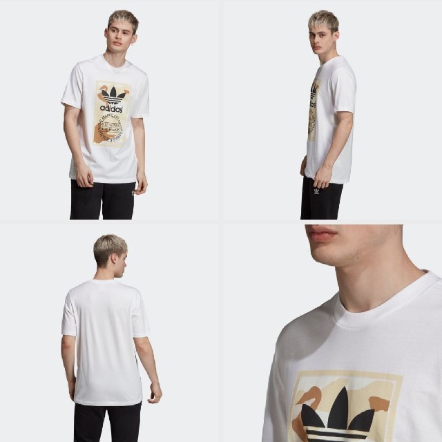 adidas(アディダス)の新品 L adidas originals Tシャツ 迷彩 ラベル ベージュ メンズのトップス(Tシャツ/カットソー(半袖/袖なし))の商品写真