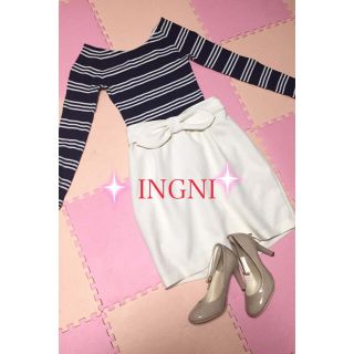 イング(INGNI)の♡iNGNIボーダーカットソー♡(カットソー(長袖/七分))