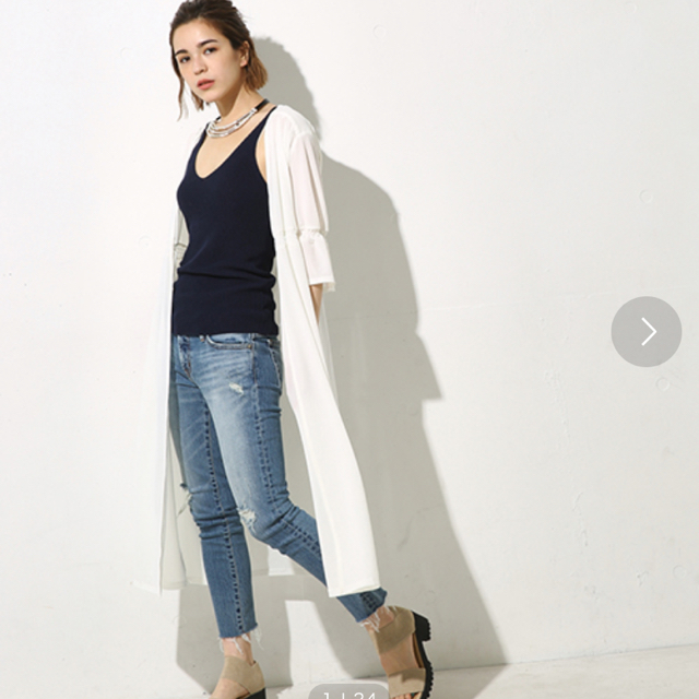 AZUL by moussy(アズールバイマウジー)のAZUL by moussy ロングカーディガン ガウン レディースのトップス(カーディガン)の商品写真