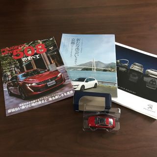 プジョー(Peugeot)のPEUGEOT プジョー 508 2018 ミニカー 赤 非売品 ノベルティー(ミニカー)