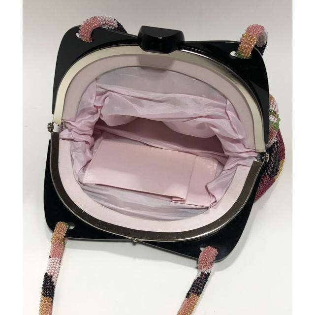 和装バッグと草履セット　ハンドメイドビーズ編み ハンドメイドのファッション小物(バッグ)の商品写真