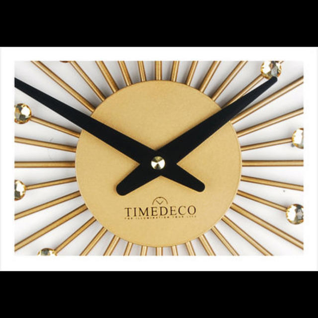 TIMEDECO きらめく掛け時計　GOLD おしゃれ　かわいい インテリア/住まい/日用品のインテリア小物(掛時計/柱時計)の商品写真