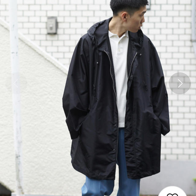 COMOLI(コモリ)のAURALEE オーラリー   SILK TAFFETA HOODED COAT メンズのジャケット/アウター(ステンカラーコート)の商品写真