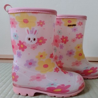 ミキハウス(mikihouse)の☆ミキハウス　レインブーツ☆16　雨靴 　ピンク　女の子(長靴/レインシューズ)
