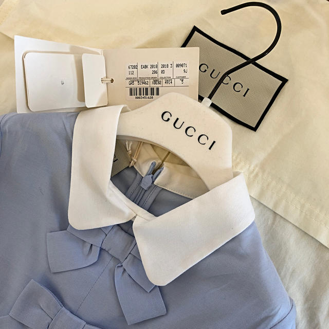 Gucci(グッチ)の【お取置き中】グッチチルドレン 新品ワンピース 5 キッズ/ベビー/マタニティのキッズ服女の子用(90cm~)(ワンピース)の商品写真