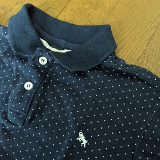 エイチアンドエム(H&M)のエイチアンドエム H&M ポロシャツ ネイビー ドット 150 キッズ(Tシャツ/カットソー)